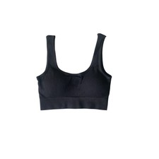 NWOT 4 Piece Lot Of Black Ribbed Athletic Wear 2 Bras 2 Bottoms S K57