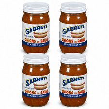 Sabrett Pushcart Style Onions in Sauce, 4 Pack, 16 oz Jars
