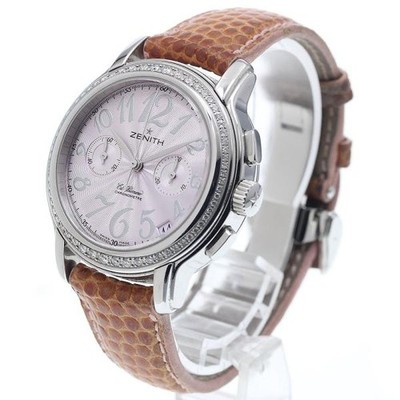 Zenith Star El Primero 16.1230.4002 37mm SS Pink Dial Automatic Watch #C6627