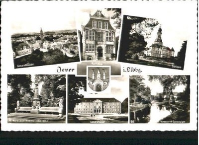 Jever Monument Castle Town Hall School unused circa 1955