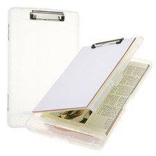 Clipboard with Storage Large Capacity Clipboards Case, White