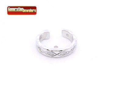 15MM CHANEL COCO CRUSH DIAMOND EAR CUFF 18K WHITE GOLD AUTH. FREE US SHIP