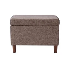  Home Decor | Dinah Collection Modern Storage Ottoman | Ottoman with Brown