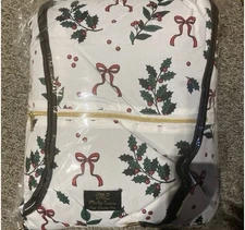 Minky Couture Holly Berry Blanket With Carrying Bag 60x63