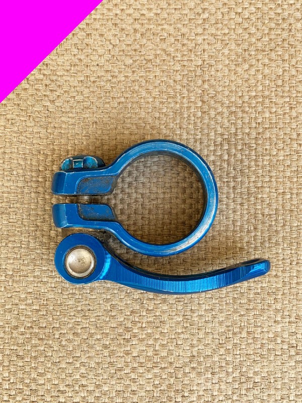HOPE QR 31.8mm 31.8 bicycle seat clamp blue anodised retro vintage
