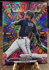 2022 Panini Prizm Baseball Juan Soto Fearless Tiger Stripe Print Nationals