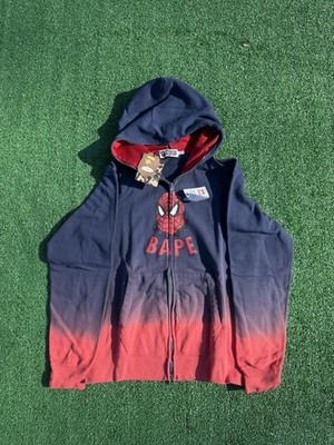 パーカー a bathing ape  spiderman logo hoodie s-l400.jpg