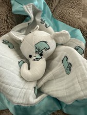 Aden + Anais Blue Elephant Lovey Sicherheitsdecke Fuchs Bio Baumwolle Musy Mate