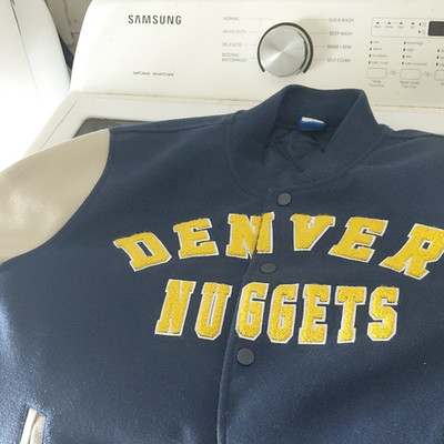 Ultra GAME Denver Nuggets NBA Jacket L Navy Yellow White Basketball Official