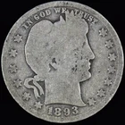 1893-O BARBER QUARTER ✪ GOOD G ✪ 25C SILVER COIN 48I ◢TRUSTED◣