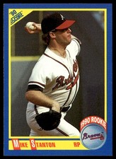 1990 Score Mike Stanton Rookie Atlanta Braves #609