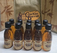 CRACKER BARREL 10 PURE NATURAL MAPLE SYRUP TRAVEL SIZE 1.05 OZ BOTTLES NEW
