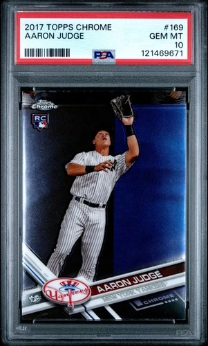 2017 TOPPS CHROME #169 AARON JUDGE PSA 10