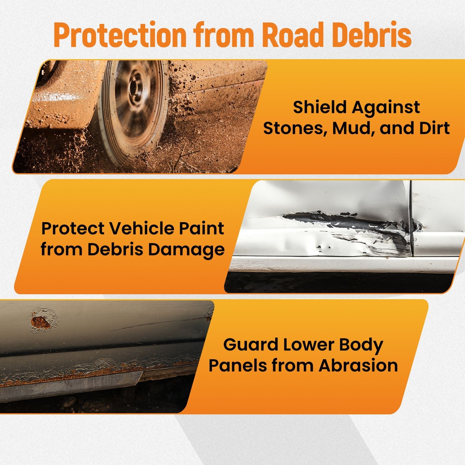 Side Body Panel for Tesla Y Base 2023-2024 1497745-00-C Black Plastic