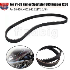 1PCS 1-1/8" 128 Tooth Drive Rear Belt For Harley 91+ Sportster XL Buell 40022-91