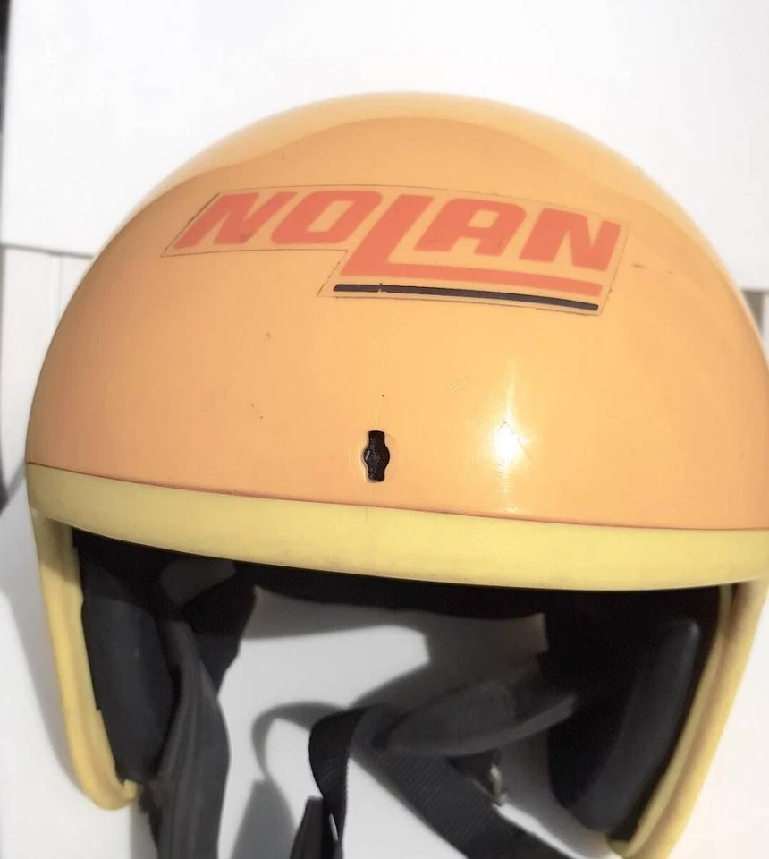 Casco de moto vintage Nolan 60 cm Italia cuero y vinilo usado Foto 2 de 4