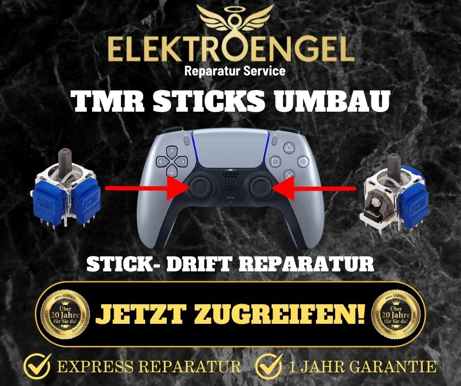 K-SILVER Playstation 5 Controller Stick Drift Reparatur TMR Umbau ab 19,99€