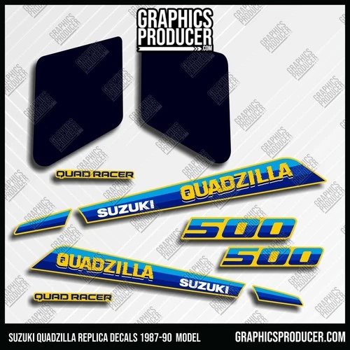 SUZUKI LT500 QUADRACER QUADZILLA Graphics Kit Sticker 87-90 Model Premium Vinyl