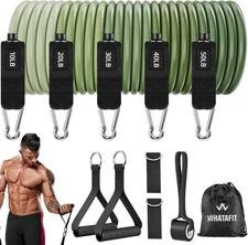 WHATAFIT Resistance Bands, Exercise Bands，Resistance Bands for Working Out with 