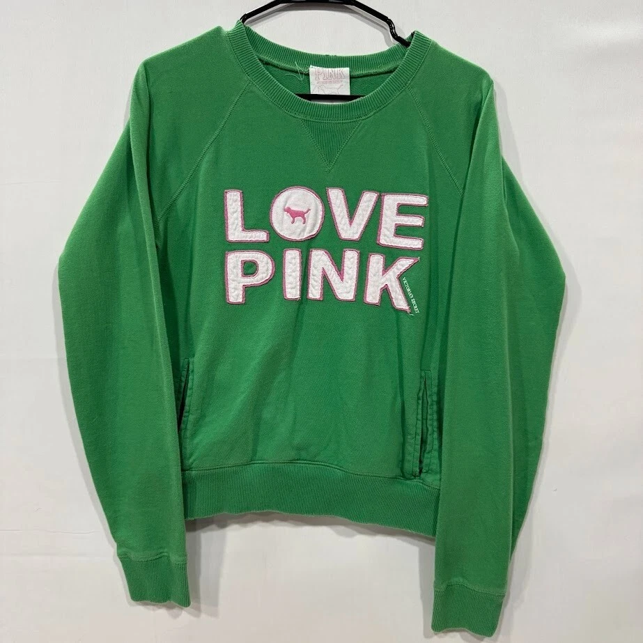 victoria-secret-vs love pink pullover logo sweatshirt