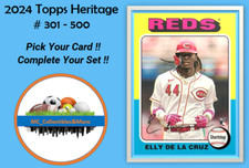 2024 Topps Heritage Base #301-500 You Pick /Complete Your Set**Buy 5, Get 2 Free