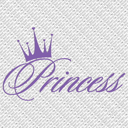 PRINCESS CROWN HEART GIRL LOVE CAR LAPTOP VINYL DECAL STICKER (PS-01) - Picture 10 of 14