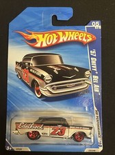 Hot Wheels 2010  57 Chevy Bel Air Silver 1/64 Scale  Edelbrock  NIB