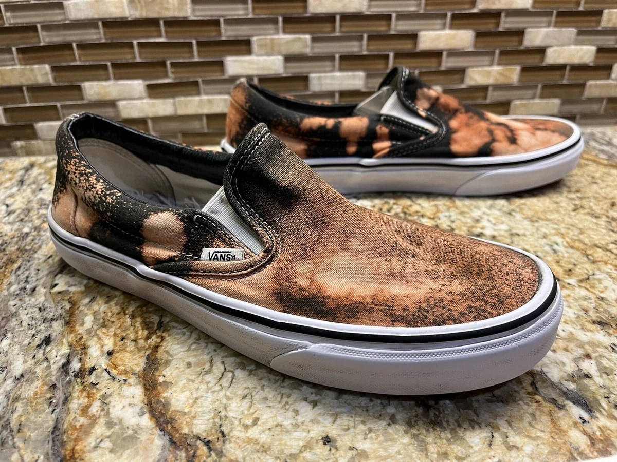 Custom Leather Vans Slip-On Shoes