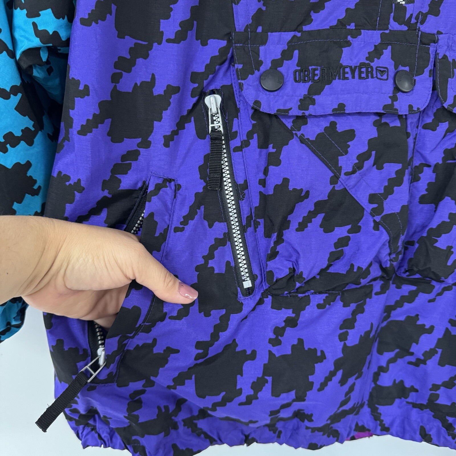 Obermeyer Ski Nylon Windbreak Jacket Pullover Neo… - image 10