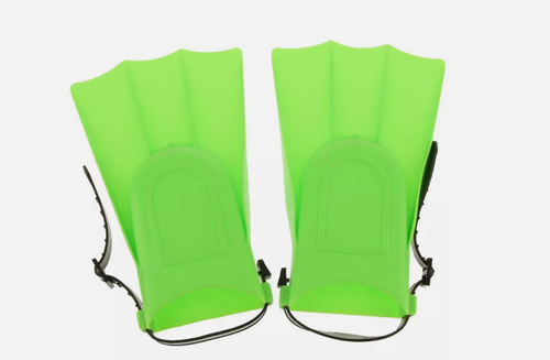 Kids Adjustable Flippers Fins Swimming Diving Learning Tools (Green)