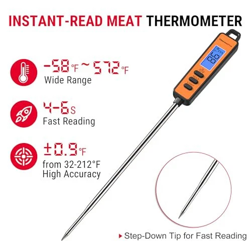 Meat Thermometer 600fT, 1 Temperature Gun with Laser Pointer