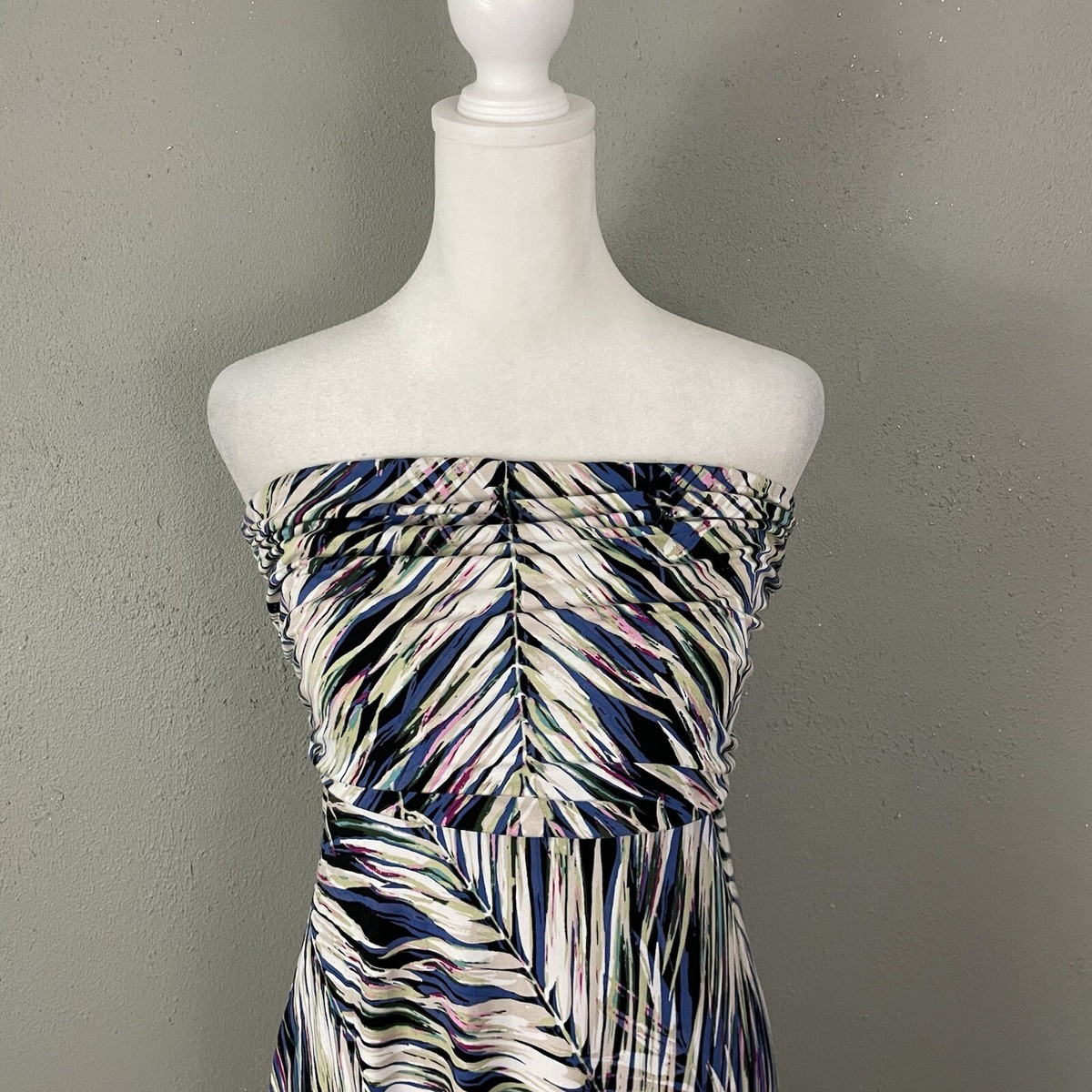 banana republic strapless maxi dress Women's Smocked Strappy Maxi Dress Hot Spring Green Regular Size 8