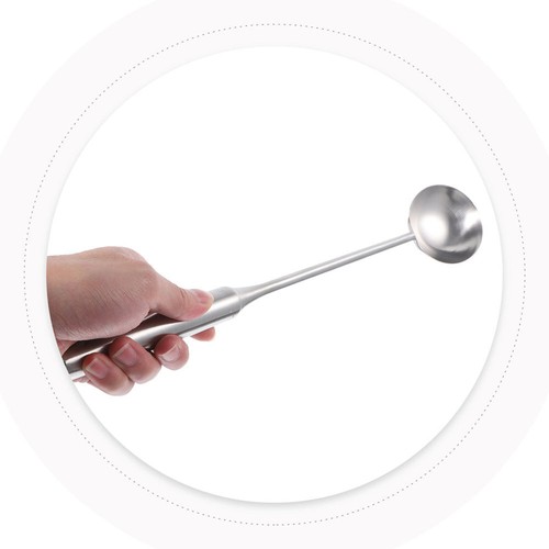 Long Handle Spoon Serving Water Ladle Stainless Steel Soup Spoons - Imagen 6 de 12