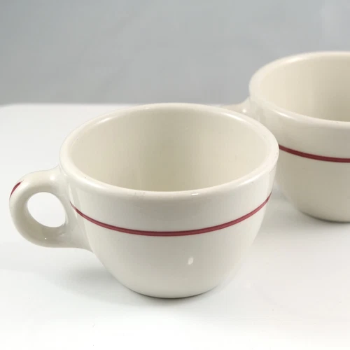 Vintage Homer Laughlin Red Stripe Best China Restaurant Ware Coffee Tea Mug Cup