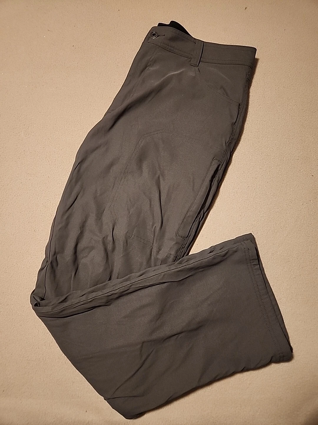 Eddie Bauer Pants Mens 36X32 Gray Fleece Lined Outdoor Hiking Cargo Workwear