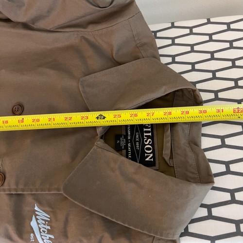 Filson Coat Double Breasted Hunting Olive Green Jacket Women's XL Made in USA - Picture 13 of 13