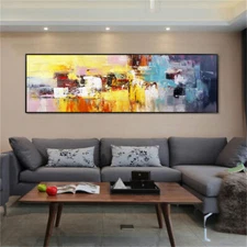 LMOP029L large wide abstract modern hand painted oil painting on canvas art
