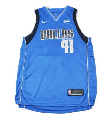 Dallas Mavericks Dirk Nowitzki NBA Basketball Nike Blue Jersey