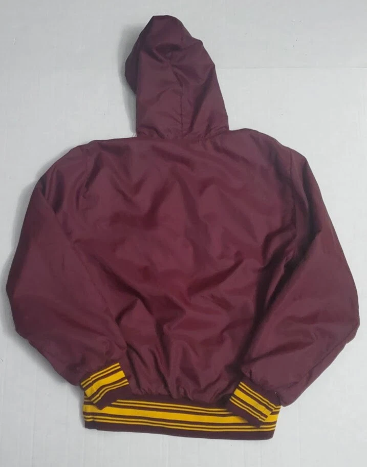 Red Vtg 70s 80s Gem Sportswear Nylon Hoodie Jacket Windbreaker Mens Medium M