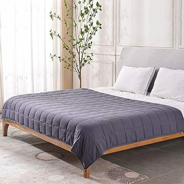 Cooling Weighted Blankets 15 lbs, 48” x 72”, Twin Size Heavy Blanket