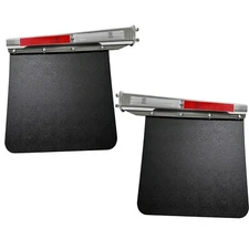 Stainless HD 2.5“ Mud Flap Hanger Kit with Semi Truck Trailer Mud Flap 24"x24"