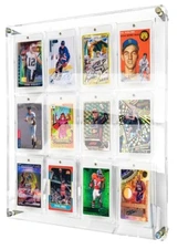 One Touch Trading Card Display Case 12 Pcs Acrylic 35PT Sport Slab Frame Holder