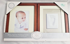 New baby imprints desktop frame Holds photo  footprint