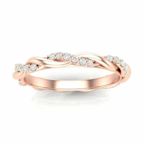 Gold Diamond Engagement Eternity Fine Rings