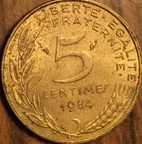 1984 FRANCE PIÈCE DE 5 CENTIMES - Photo 1 sur 2