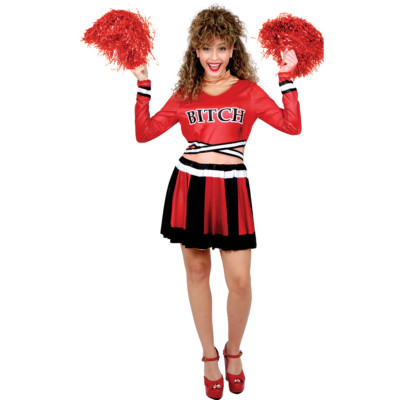Cheer Leader Babe- NEW Women 3D Printed Halloween Costume Jumpsuit Skirt- M/L