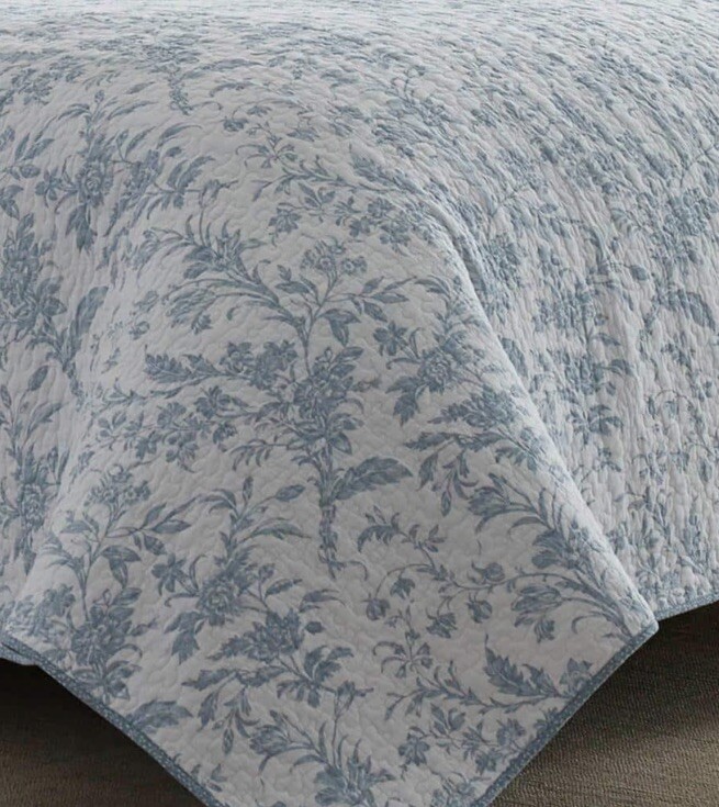 Laura Ashley Set, Cotone, Amberley Nero/Bianco, Queen