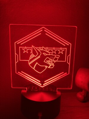 LED Battletech Etched Lamp with Clan Logos