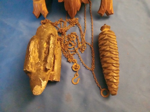 Vintage Japanese Wood Cuckoo Clock For Parts/Repairs Free Shipping - Picture 5 of 11