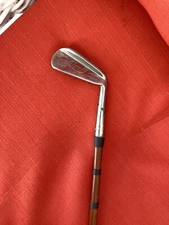 Antique Hickory Wood Shaft Stainless Flanged JP Cochrane Mashie Golf Club